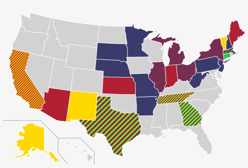 Combined Home States Of Democratic Party, Libertarian - John F. Kennedy Library, transparent png download