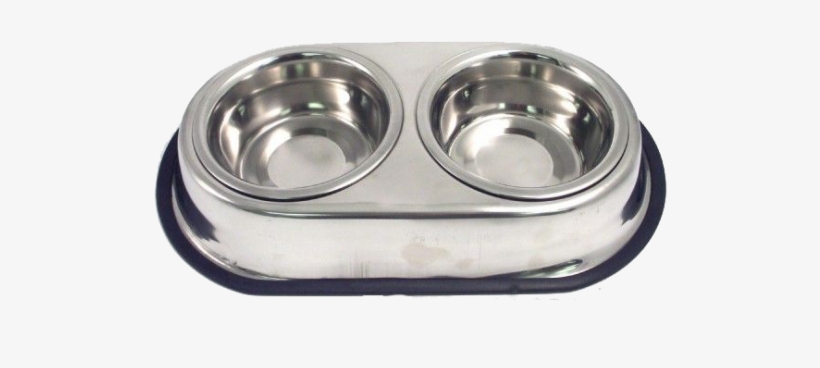 Twin Dog Bowls Non Slip - Double Dog Bowl, transparent png download