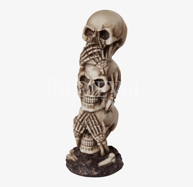 No Evil Skull Tower - Speak No Evil Hear No Evil See No Evil Skull Totem, transparent png download
