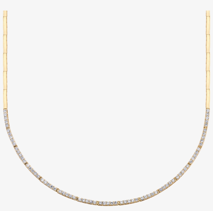 Crescent Diamond Eternity Necklace - Necklace, transparent png download