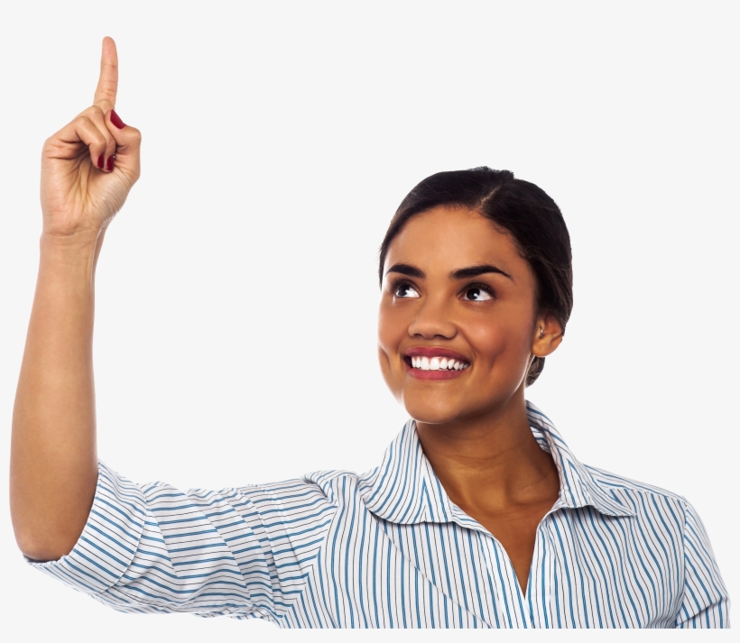 Women Pointing Top Png Photo - Woman Pointing A Finger Png, transparent png download