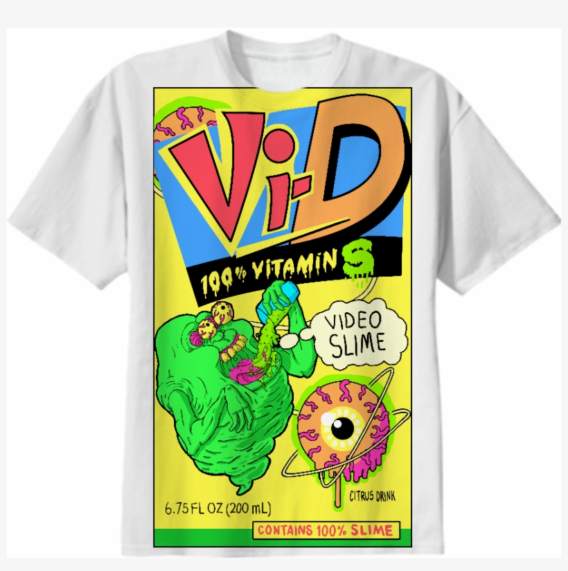 Shop Ecto Slime Juice Box Cotton T-shirt By Videoslime - Catrina Sugar Skull New T Shirt S M L Xl 2x 3x 4x 5x, transparent png download