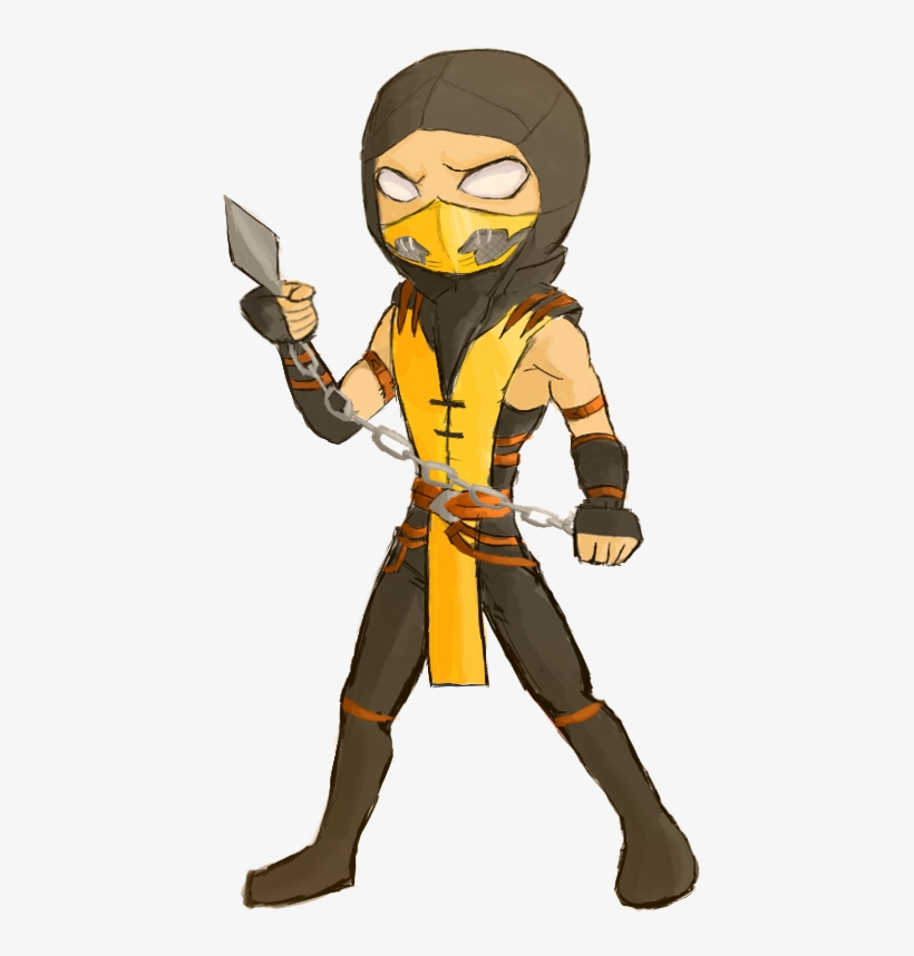 Scorpion Mortal Kombat By Albinoscorpion - Sub Zero Mortal Kombat Animado, transparent png download