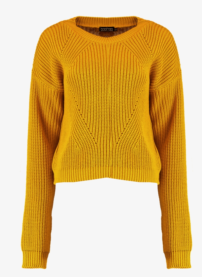 Work Your Go-to Leather Trousers With A Hot Mustard - Cardigan, transparent png download