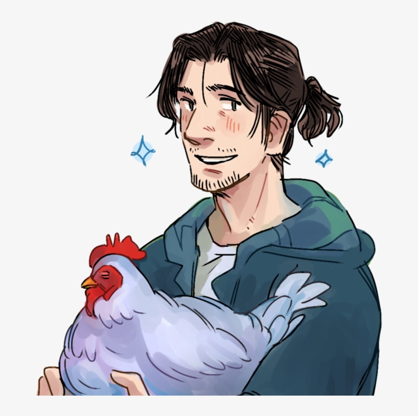 Tenma And A Chicken By Cloverinblue - Fan Art, transparent png download
