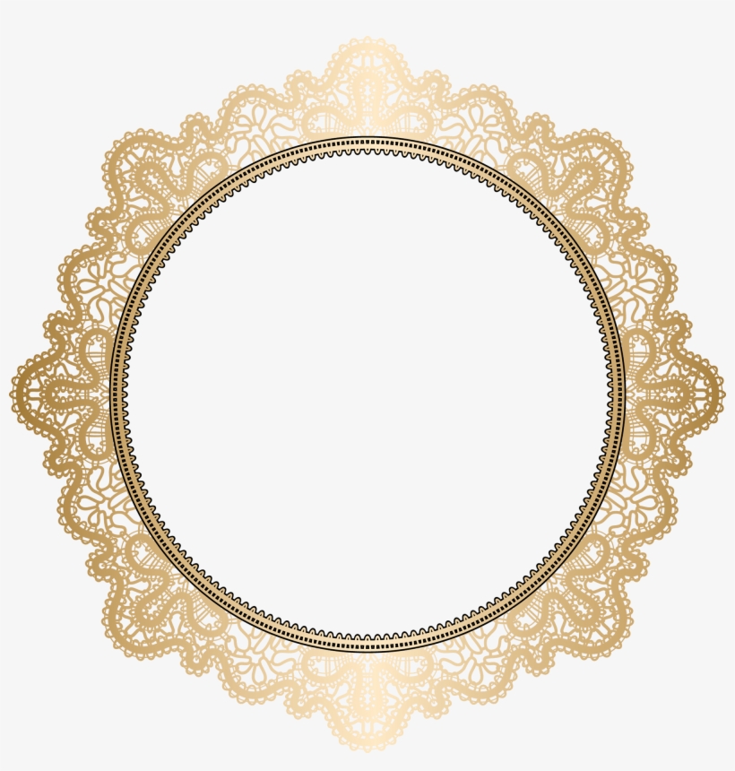 Gold Lace Frame - Poster, transparent png download