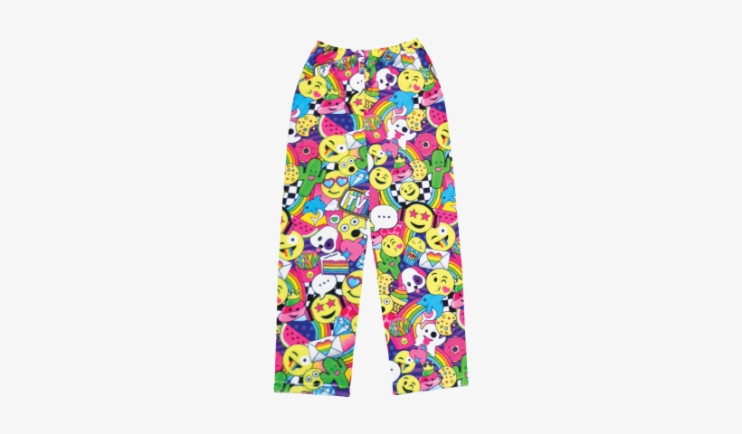 Emoji Party Plush Pants - Polar Fleece, transparent png download