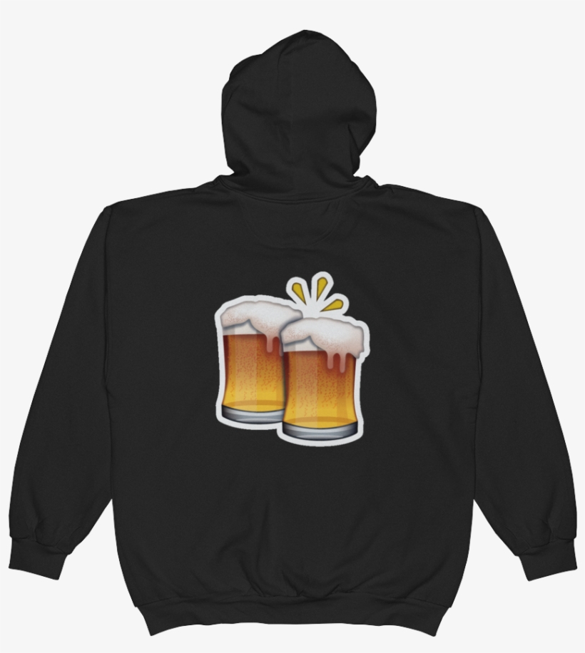 Emoji Zip Hoodie - Drink Beer Until I Pass Out, transparent png download