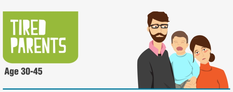 A Tired Parent Can Be Found In Their 30s And 40s, Cold - Cartoon, transparent png download