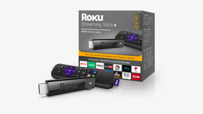 Control Your Tv Power And Volume With This New Roku - Roku Streaming Stick+ 4k-new, transparent png download