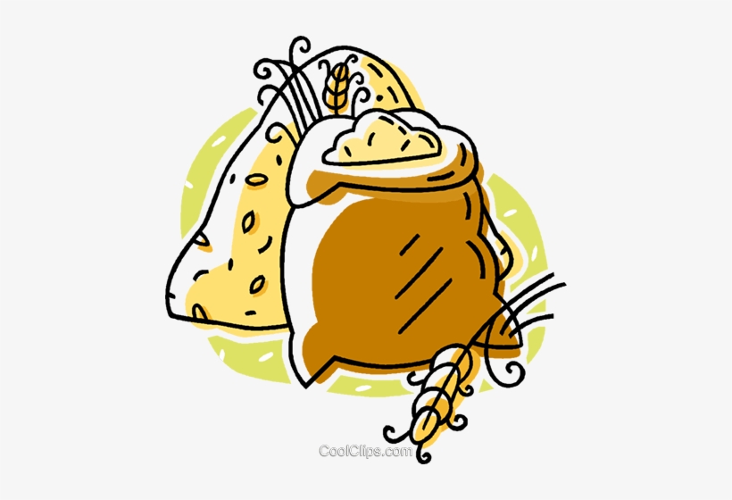 Bag Of Wheat Royalty Free Vector Clip Art Illustration - Sack Of Grain, transparent png download