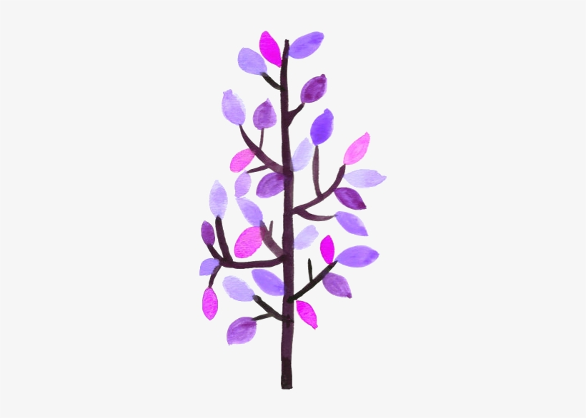Banner Free Stock Transparent Tree - Purple Transparent, transparent png download