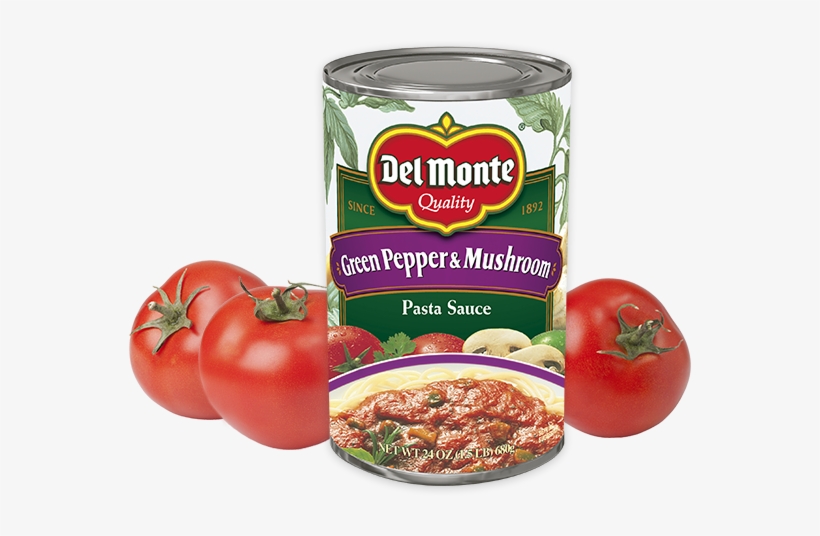 Green Pepper & Mushroom Pasta Sauce - Del Monte Meat Flavored Pasta Sauce 24 Oz. Can, transparent png download