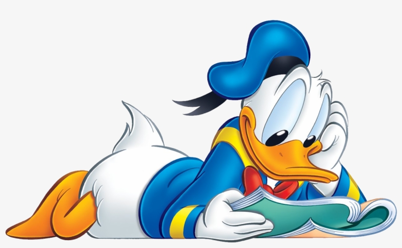 Donald Duck Read Book, transparent png download