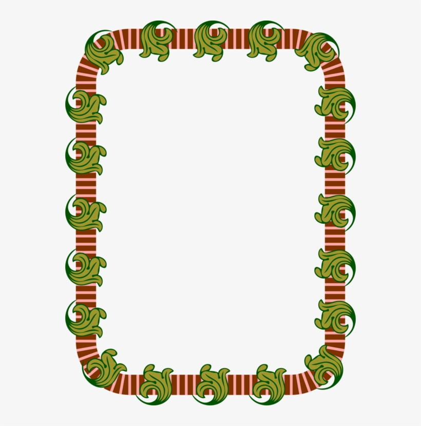 Picture Frames Green Line Leaf - Picture Frame, transparent png download