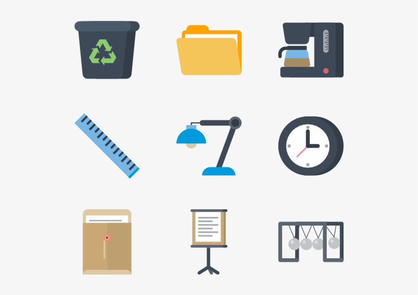 Stationery And Office Icon Set - Office Icon, transparent png download