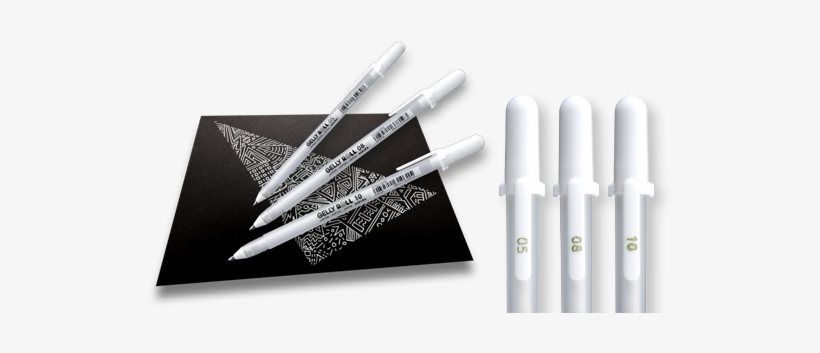 Smooth Writing Gel Ink Ballpoint Pen With White Ink - White Ink Gelly Roll, transparent png download
