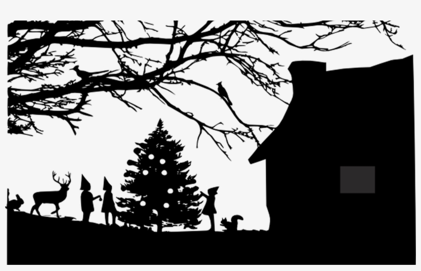 Image Scary Clip Art Wooden Thing Clipart - Innovative Stencils Tree Top Oak Branches Wall Decal, transparent png download