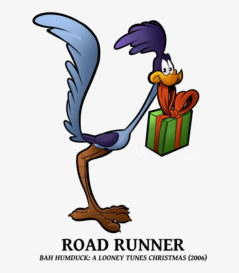 Image Black And White Stock Of Christmas Road Runner - Christmas Roadrunner, transparent png download