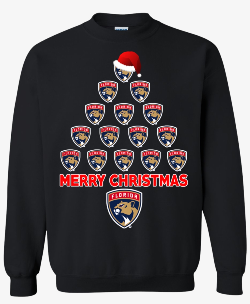 Florida Panthers Ugly Christmas Sweaters Merry Christmas - Florida Panthers Team Logo Hoodie - Youth, transparent png download