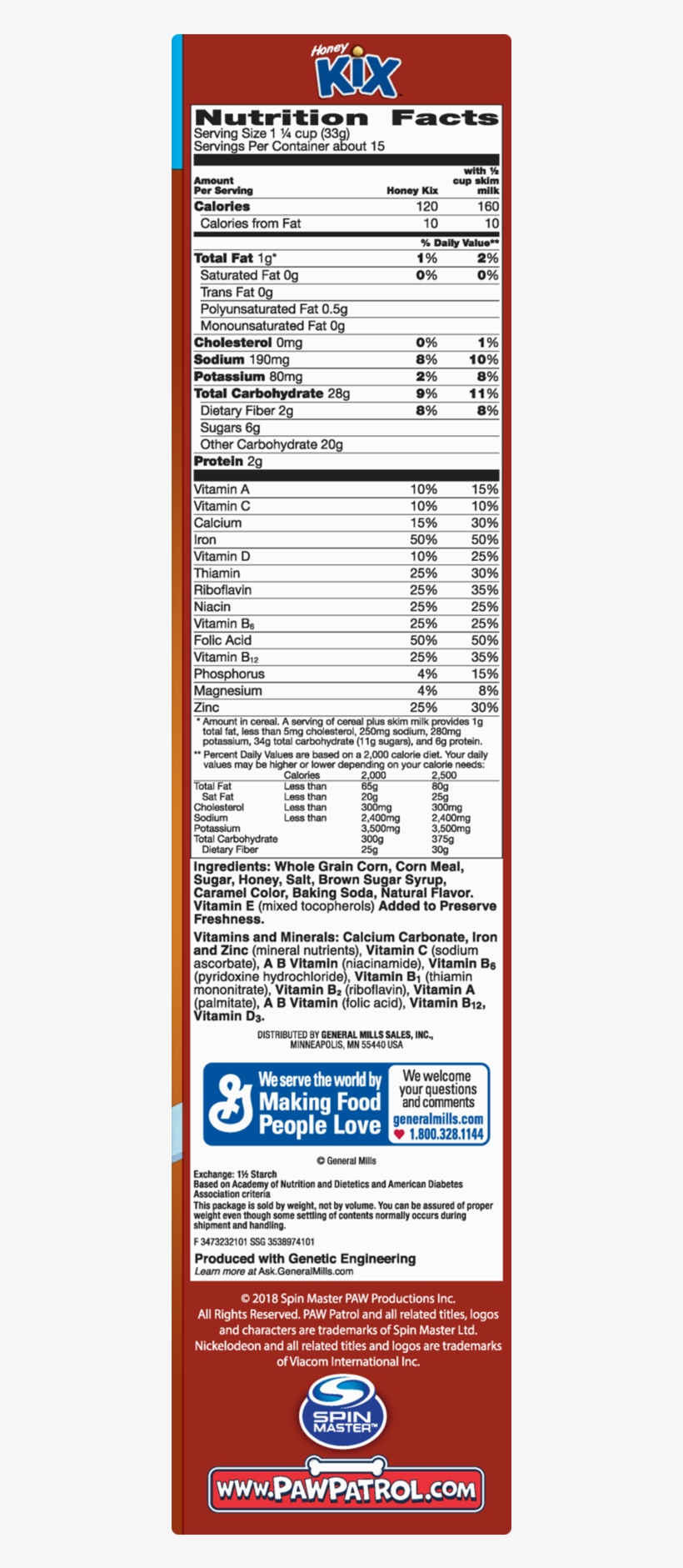 Honey Kix, Family Size Breakfast Cereal, 18 Oz Box - Reese's ...