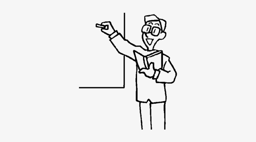 Teacher Png Clipart - Teacher Drawing On Board, transparent png download