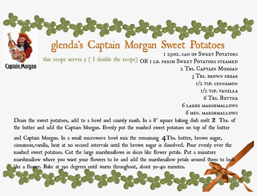 Click Here To Get The Printable Recipe Card - Captain Morgan, transparent png download