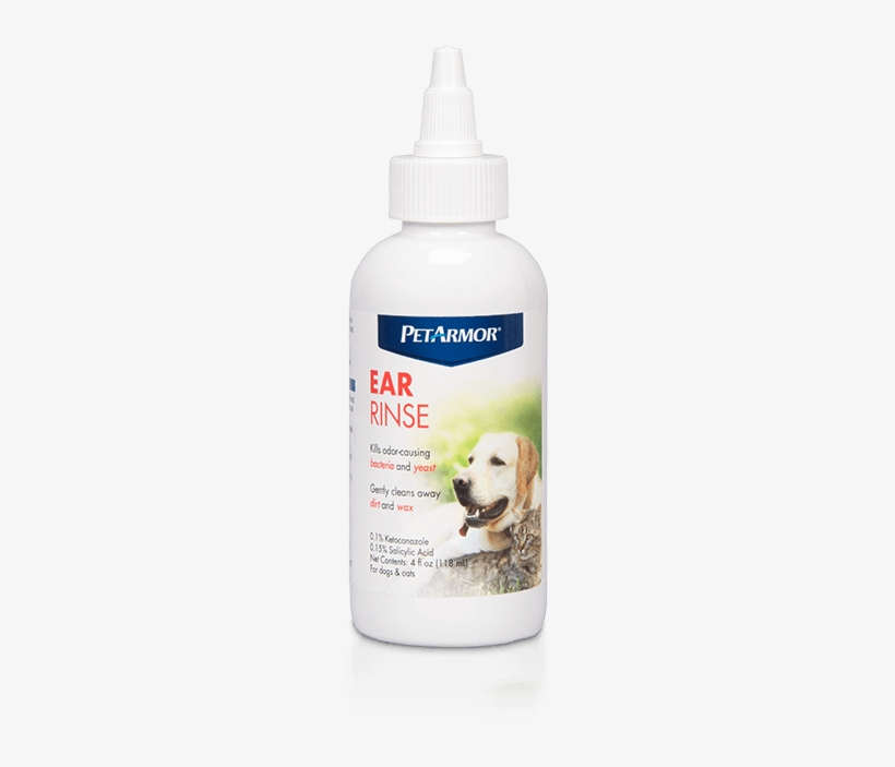 Petarmor Medicated Ear Rinse For Dogs And Cats - New Petarmor Ear Rinse For Dogs & Cats, 4 Oz, transparent png download