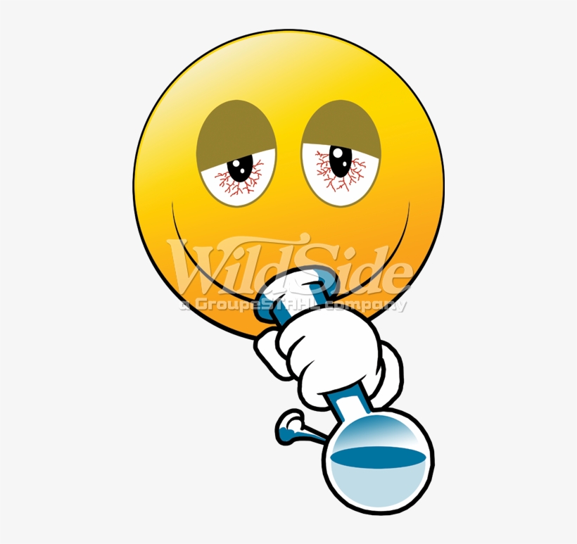 Emoji Smoking Bong Light/dark Garments Only - Smoking A Bong Cartoon, transparent png download