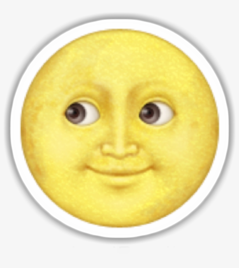 Emoji Image - Emoji Moon Face, transparent png download
