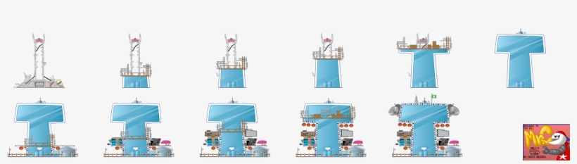 Click For Full Sized Image Tower Upgrade Status - Teen Titan Tower Sprite, transparent png download