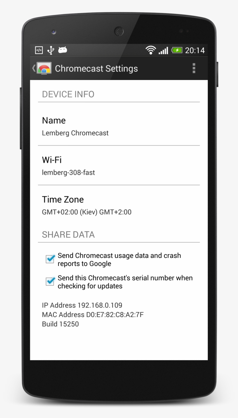 Chromecast Device Sharing Settings - Android Nougat Security Features, transparent png download