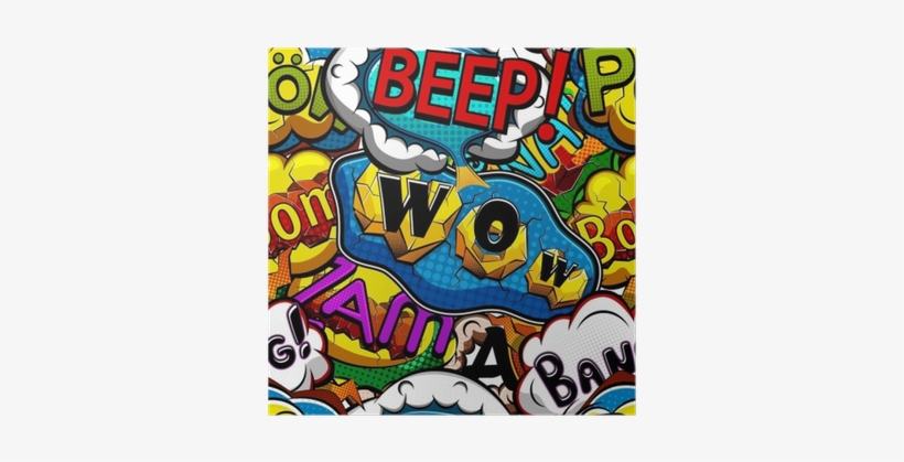 Multicolored Comics Speech Bubbles Seamless Pattern - Comics, transparent png download