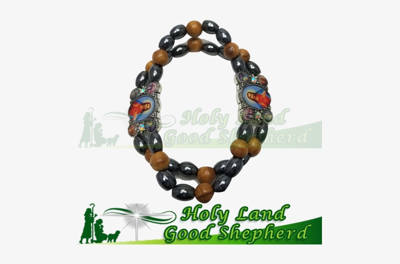 Olive Wood Rosary Bracelet - Mother Of Pearl The Holy Land, transparent png download