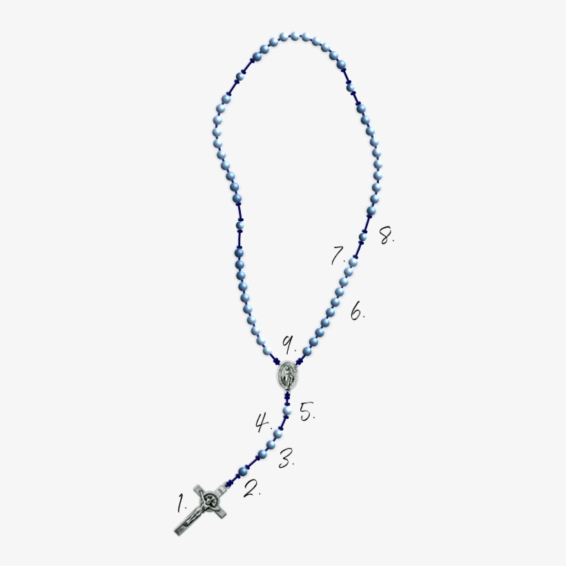 Holding The Center Piece, Pray The Hail, Holy Queen - Necklace, transparent png download
