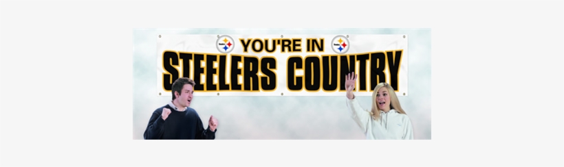 Pittsburgh Steelers White Banner Flag - Party Animal Nfl Giant Banner; Pittsburgh Steelers, transparent png download
