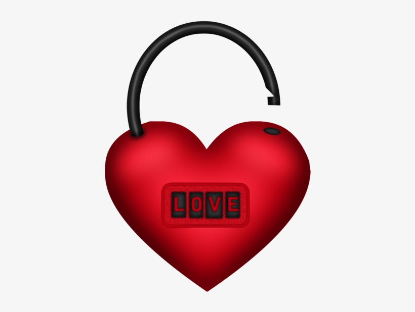 Red Padlock Heart Love Png Picture - Heart, transparent png download