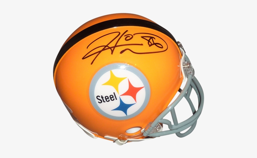 Hines Ward Autographed Pittsburgh Steelers Mini Helmet - Lynn Swann Autographed Helmet - F S Throwback Gold, transparent png download