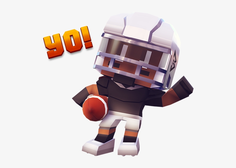 Marshawn Lynch Blocky Football Messages Sticker-8 - Marshawn Lynch Blocky Football, transparent png download