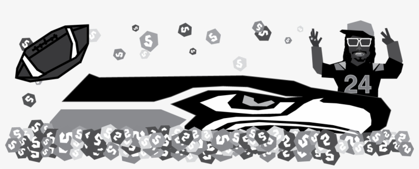 Comparing Marshawn Lynch's Career Moments - Illustration, transparent png download