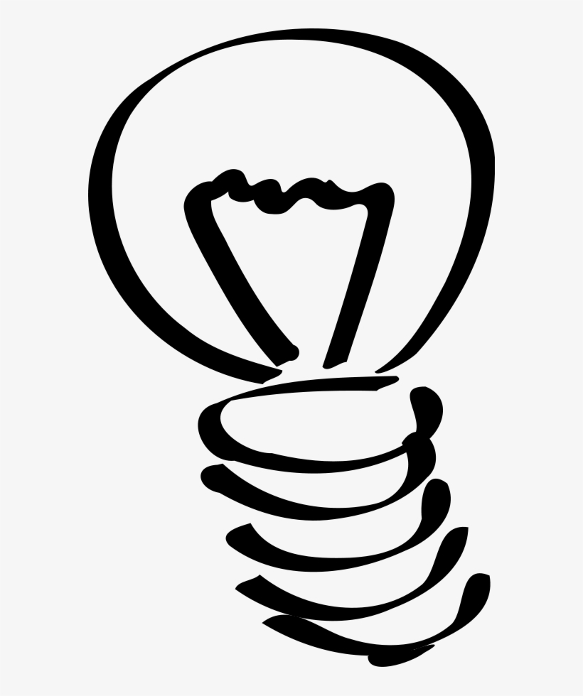 Lightbulb Light Bulb Clip Art 3 Image - Light Bulb Sketch, transparent png download