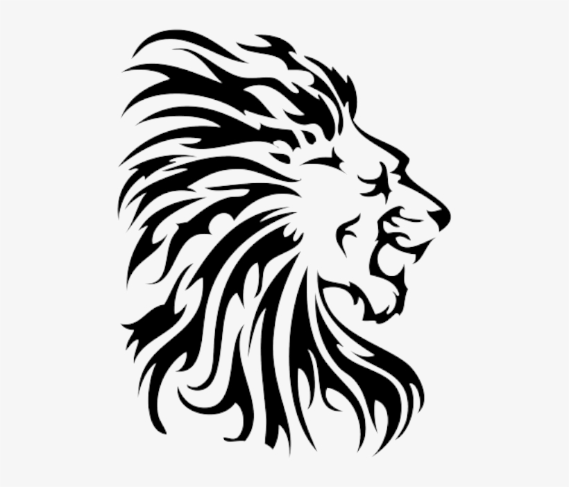 Tribal Lion Facing Left 2 - Lion Tribal, transparent png download