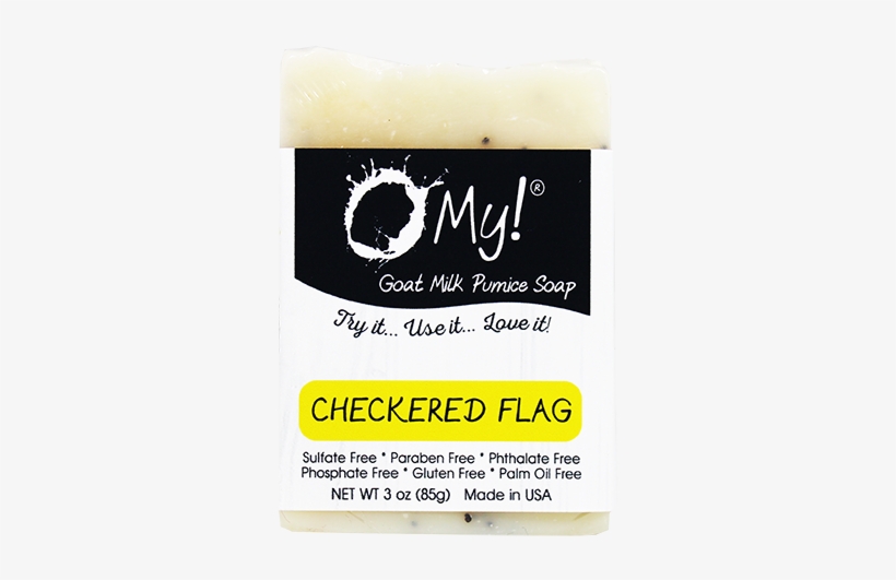 Checkered Flag Goat Milk Mechanic's Pumice Soap - O My - Goat Milk Soap-on-a-rope Huntress - 3 Oz., transparent png download
