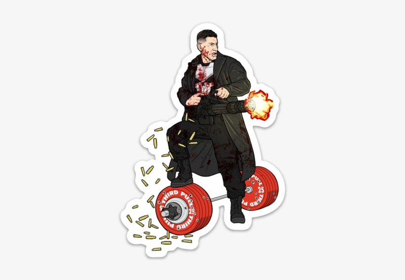 Barbell Punisher Sticker - Clothing, transparent png download