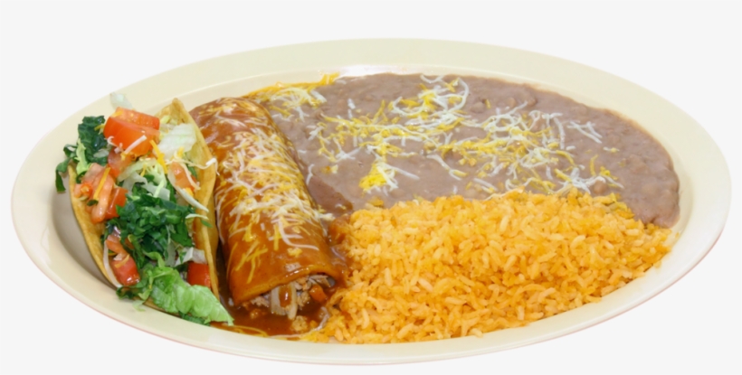 Taco & Enchilada Plate - Taco, transparent png download