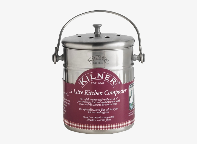Kitchen Counter Composter - Kilner Kitchen Composter 2 Litre, 2 Litre, Stainless, transparent png download