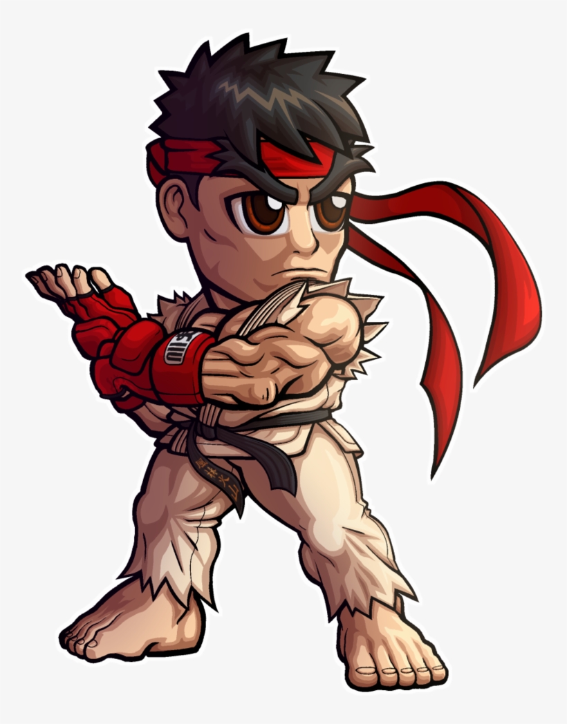 Clip Free Stock Street Fighter V Chibi By Fastg On - Ryu Street Fighter Animado, transparent png download