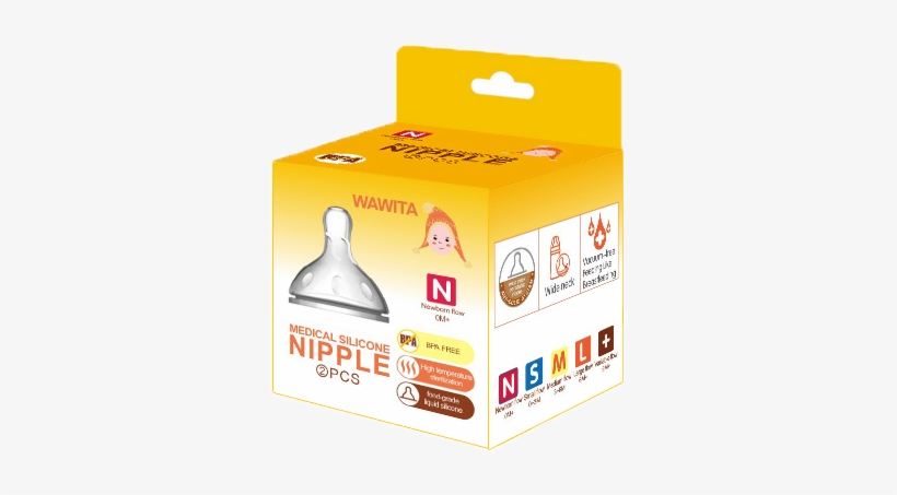 Medical Silicone Nipples For Glass Baby Bottle - Baby Bottle, transparent png download