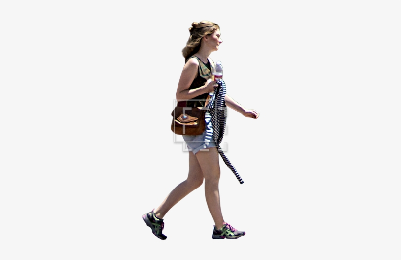Girl Walking With Water Bottle - Water, transparent png download
