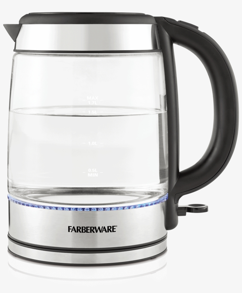 Farberware 1.7liter Glass Kettle, Multicolor PNG Image Transparent